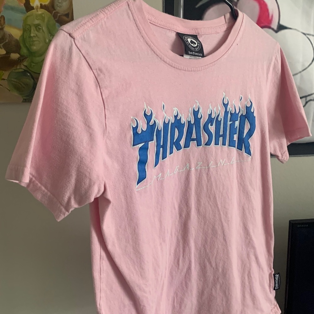 Pink thrasher shirt